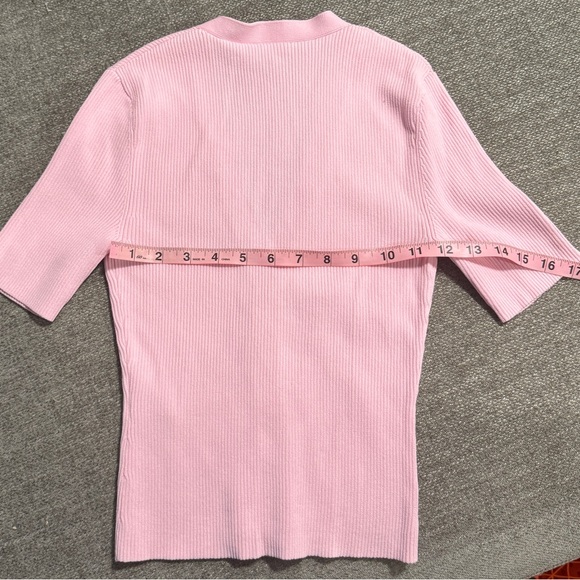 Maje Pink Ribbed Top - Picture 4 of 6